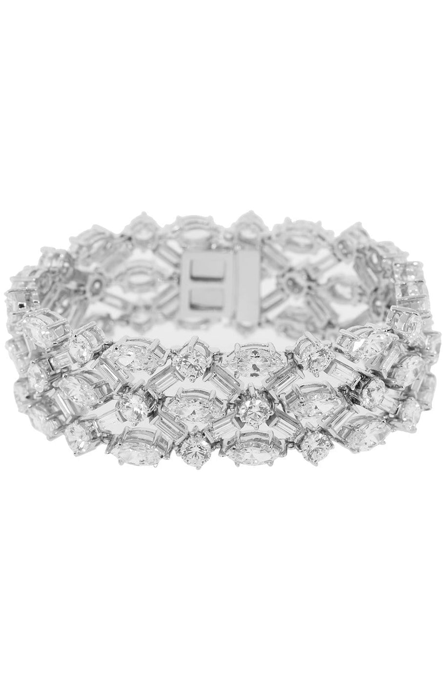 FANTASIA by DESERIO-Round Marquise and Baguette Bracelet-CZ