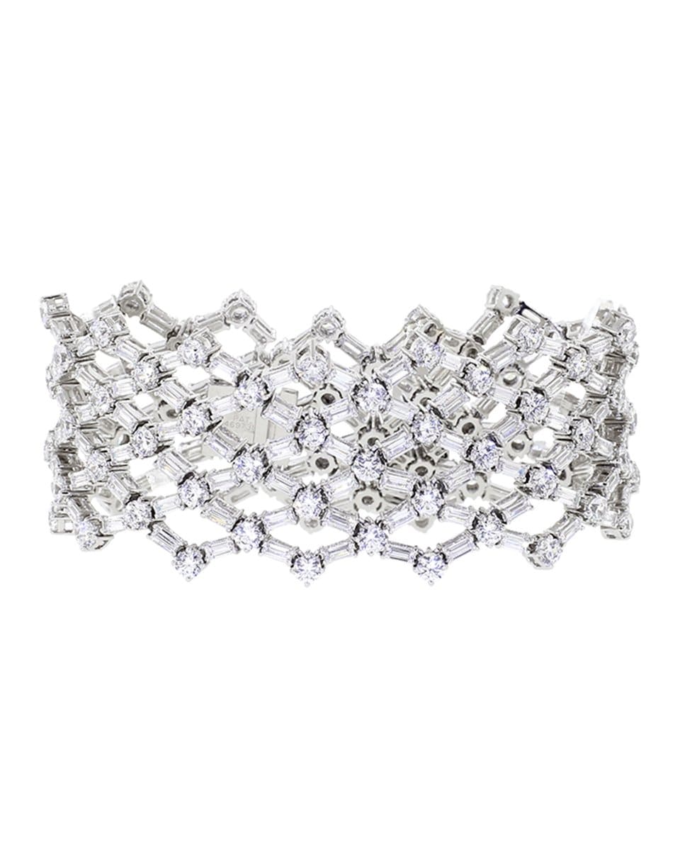 FANTASIA by DESERIO-Rounds And Bag Cubic Zirconia Flex Bracelet-SILVER