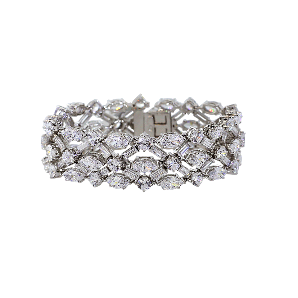 FANTASIA by DESERIO-Three Row Bracelet-SILVER