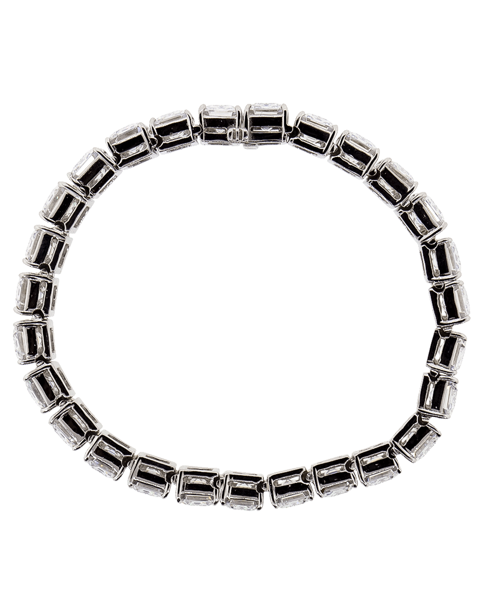 FANTASIA by DESERIO-Emerald Cut Bracelet-WHTGLD