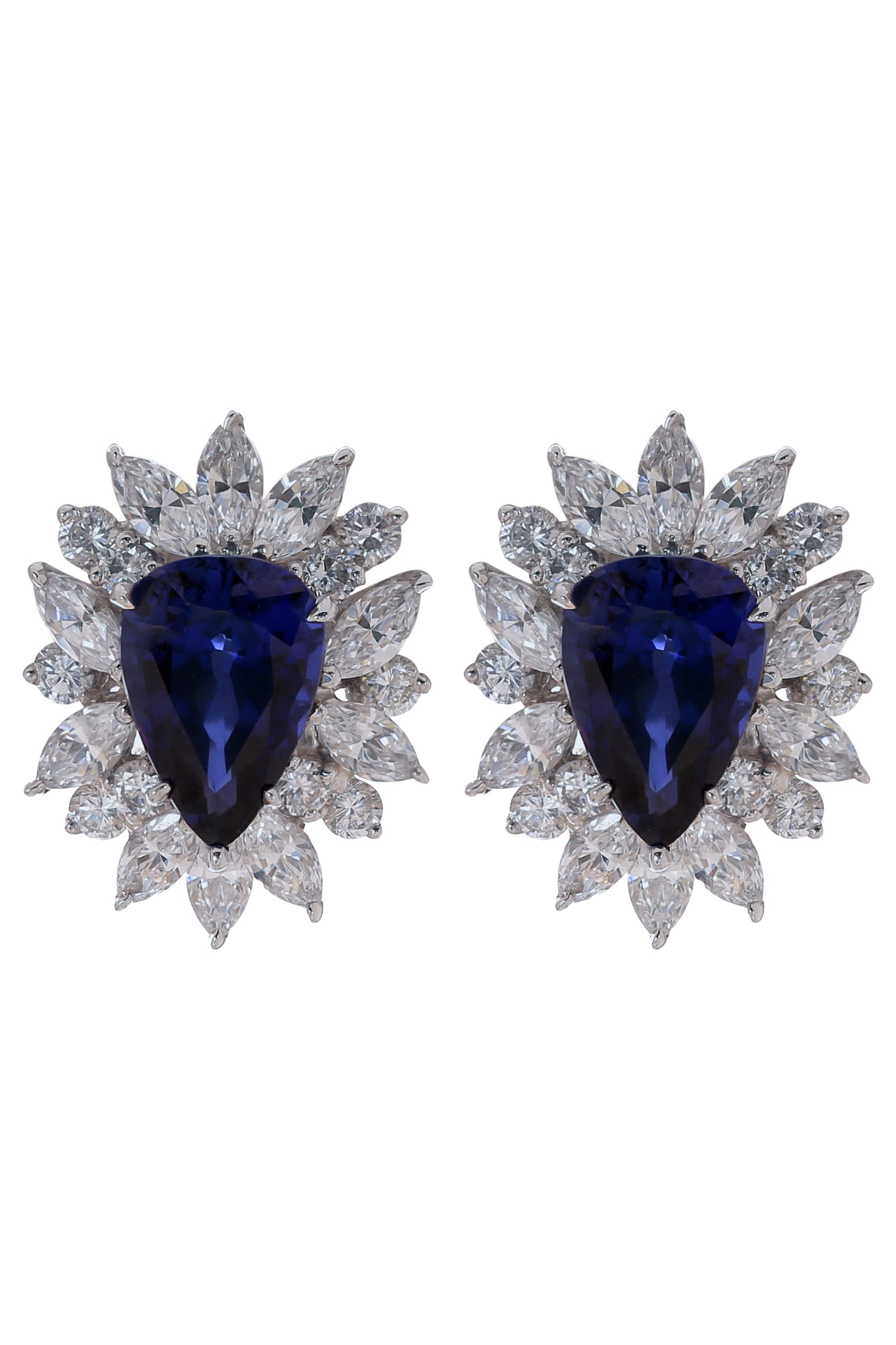 FANTASIA by DESERIO-Blue Pear Marquise Earrings-BLUE