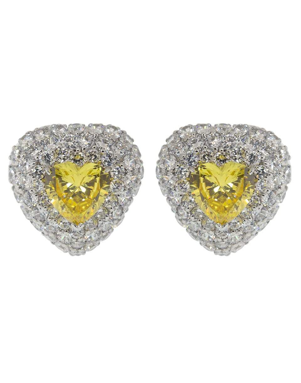 FANTASIA by DESERIO-Center Pave Heart Earrings-CAN/CZ