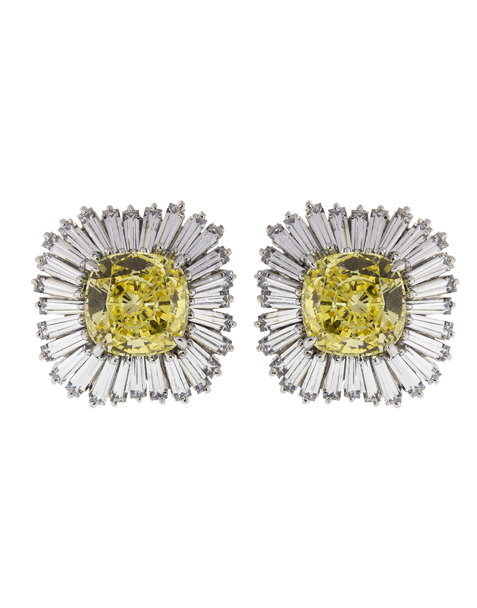 FANTASIA by DESERIO-Canary And Cubic Zirconia Firework Earrings-CNRY/CZ