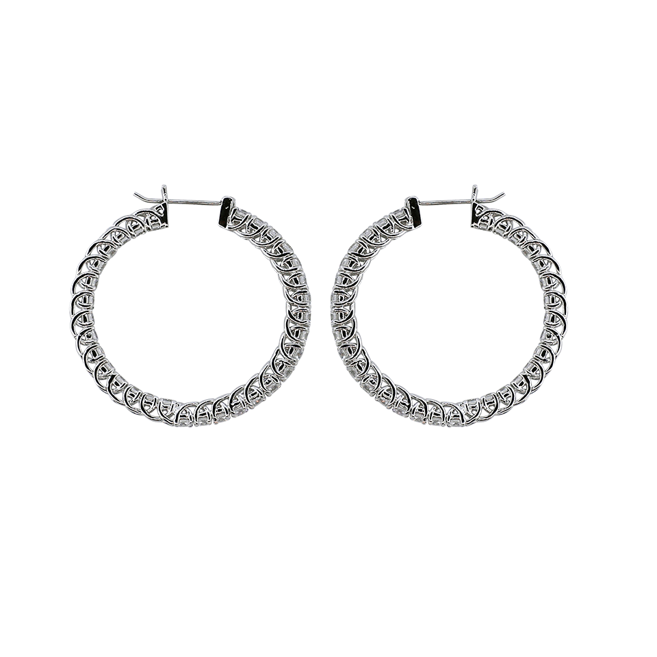 FANTASIA by DESERIO-Asscher Cut Hoop Earrings-CZ
