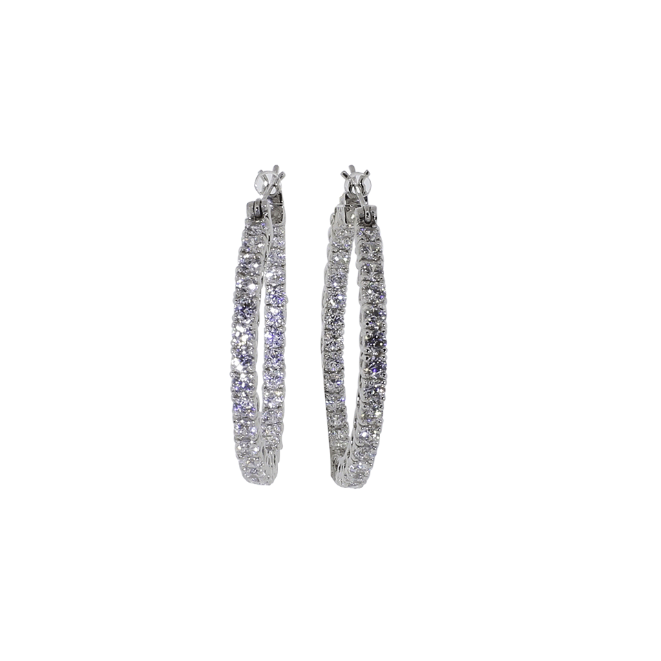 FANTASIA by DESERIO-Large Circle Earrings-CZ
