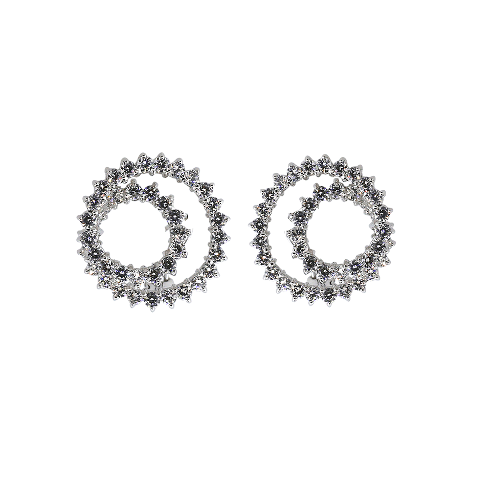 FANTASIA by DESERIO-Large Swirl Earrings-CZ