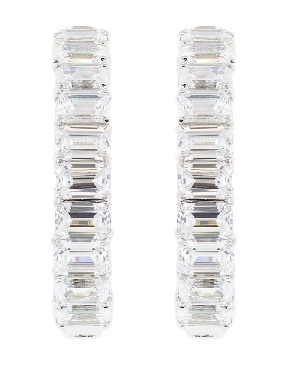 FANTASIA by DESERIO-Asscher Cut Hoop Earrings-W V CZ