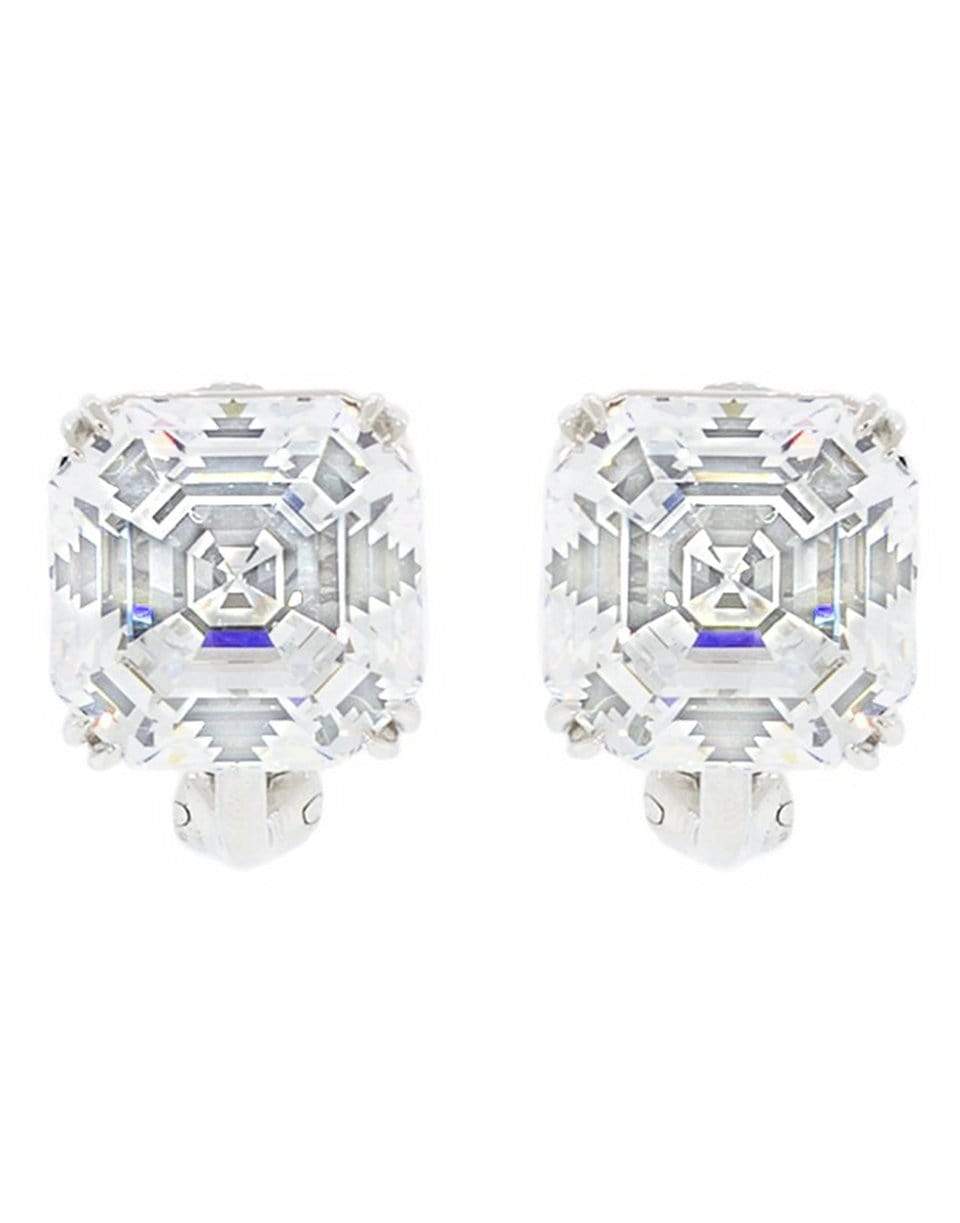 FANTASIA by DESERIO-Asscher Cut Stud Earrings-W V CZ