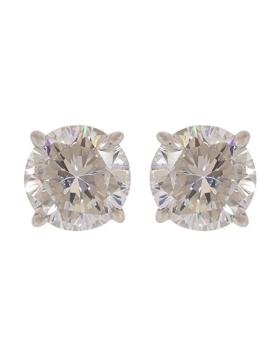 FANTASIA by DESERIO-Cubic Zirconia Round Studs 2.5 CTW-WG