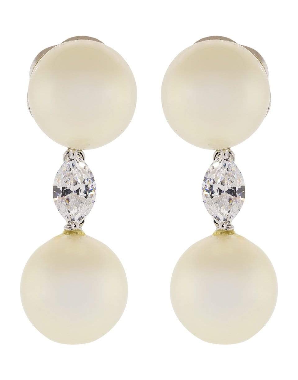 FANTASIA by DESERIO-Pearl Drop Earrings 12MM-WG