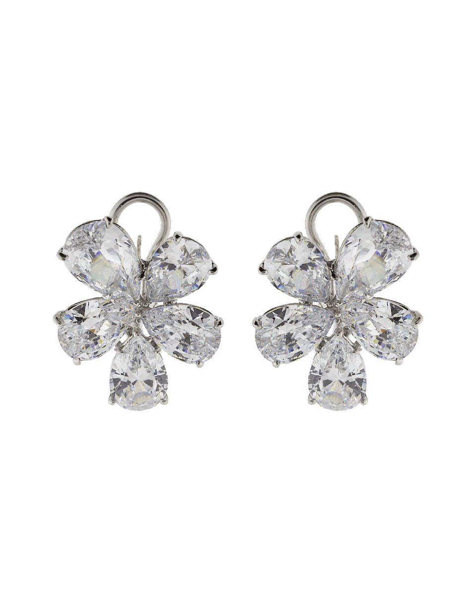 FANTASIA by DESERIO-Flower Cluster Earrings-WHITE