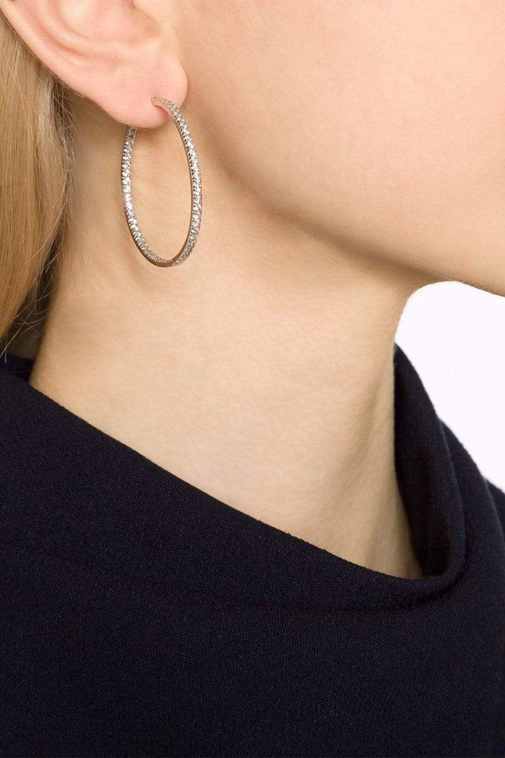 FANTASIA by DESERIO-Inside Outside Hoop Earrings-WHITE