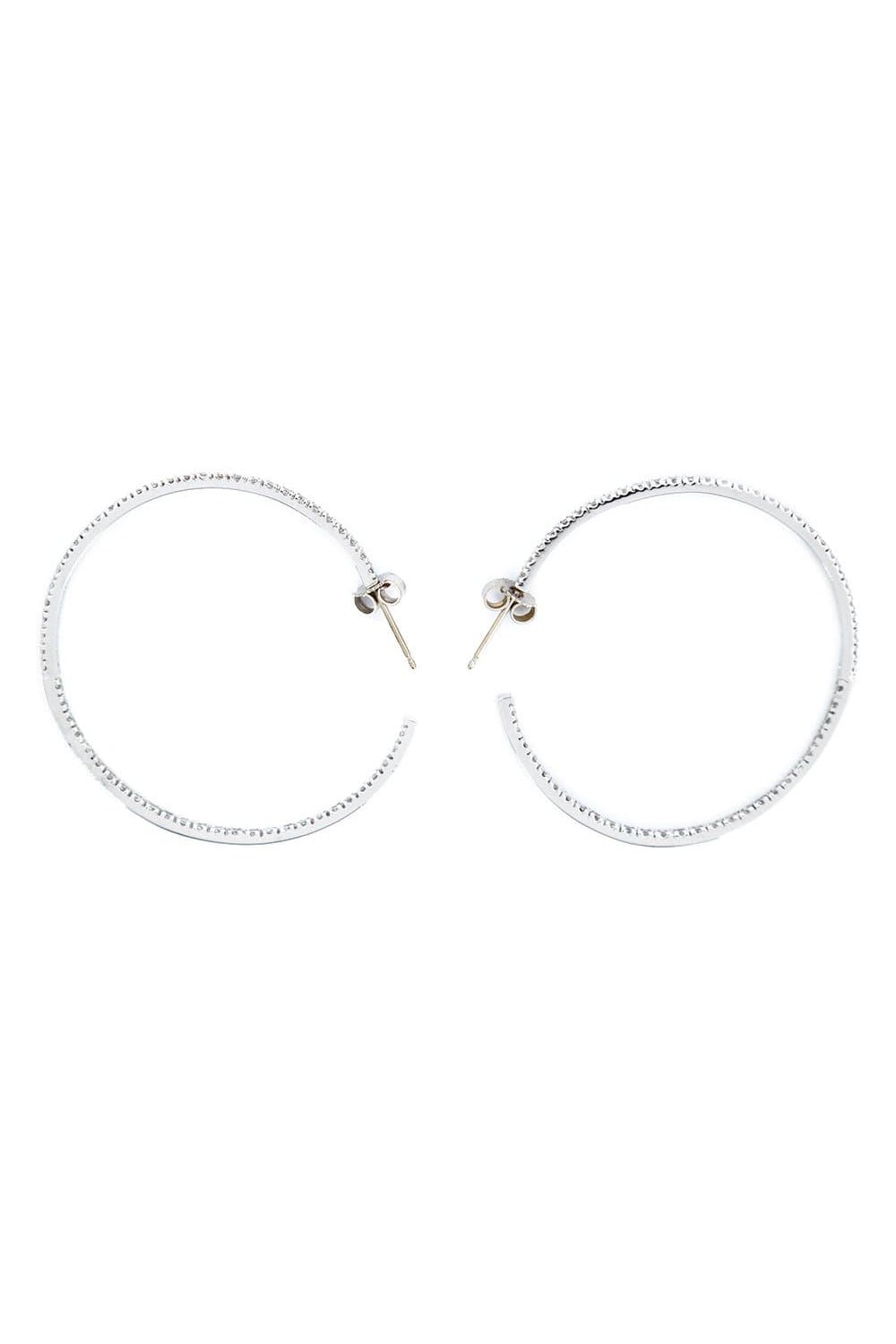 FANTASIA by DESERIO-Inside Outside Hoop Earrings-WHITE