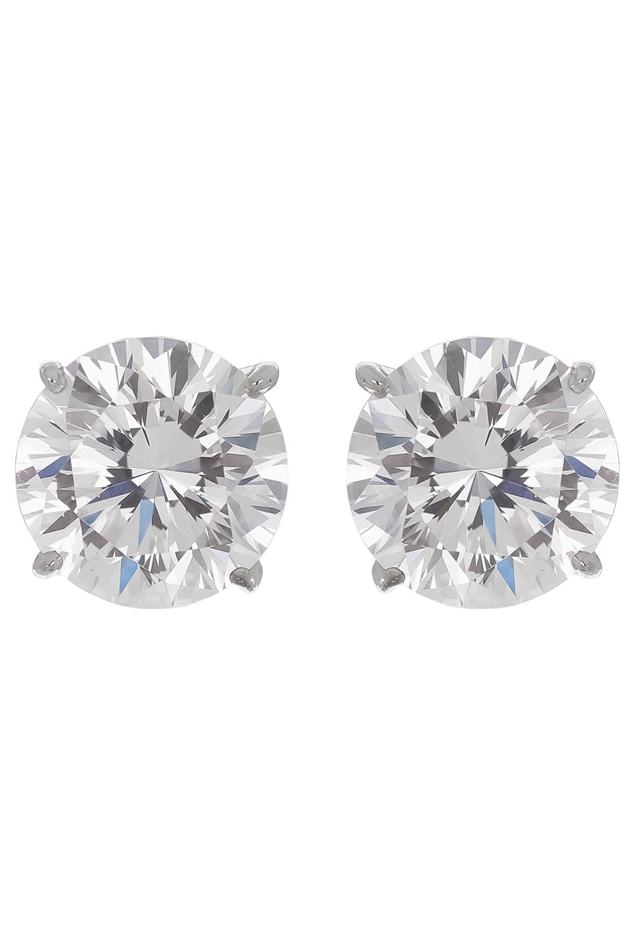 Round Cz Stud Earrings-WHITE GOLD-JEWELRYBOUTIQUEEARRING-FANTASIA by DESERIO