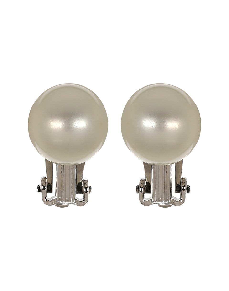FANTASIA by DESERIO-White Pearl Stud Earrings-WHITE