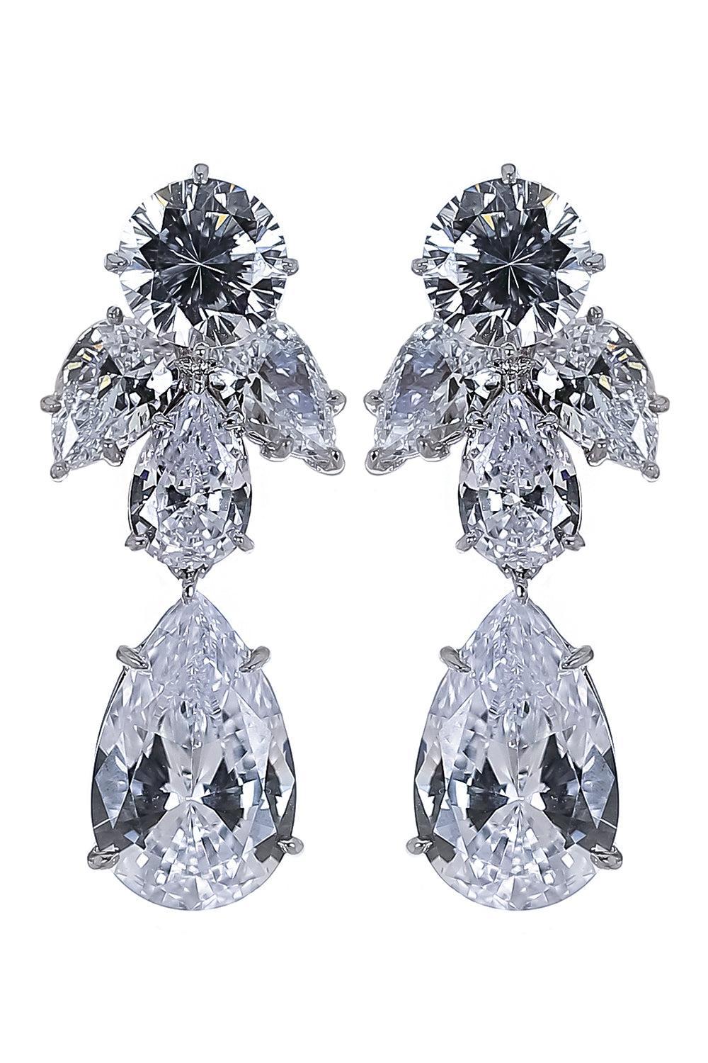 White Round Pear Drop Earrings-WHITE-JEWELRYBOUTIQUEEARRING-FANTASIA by DESERIO
