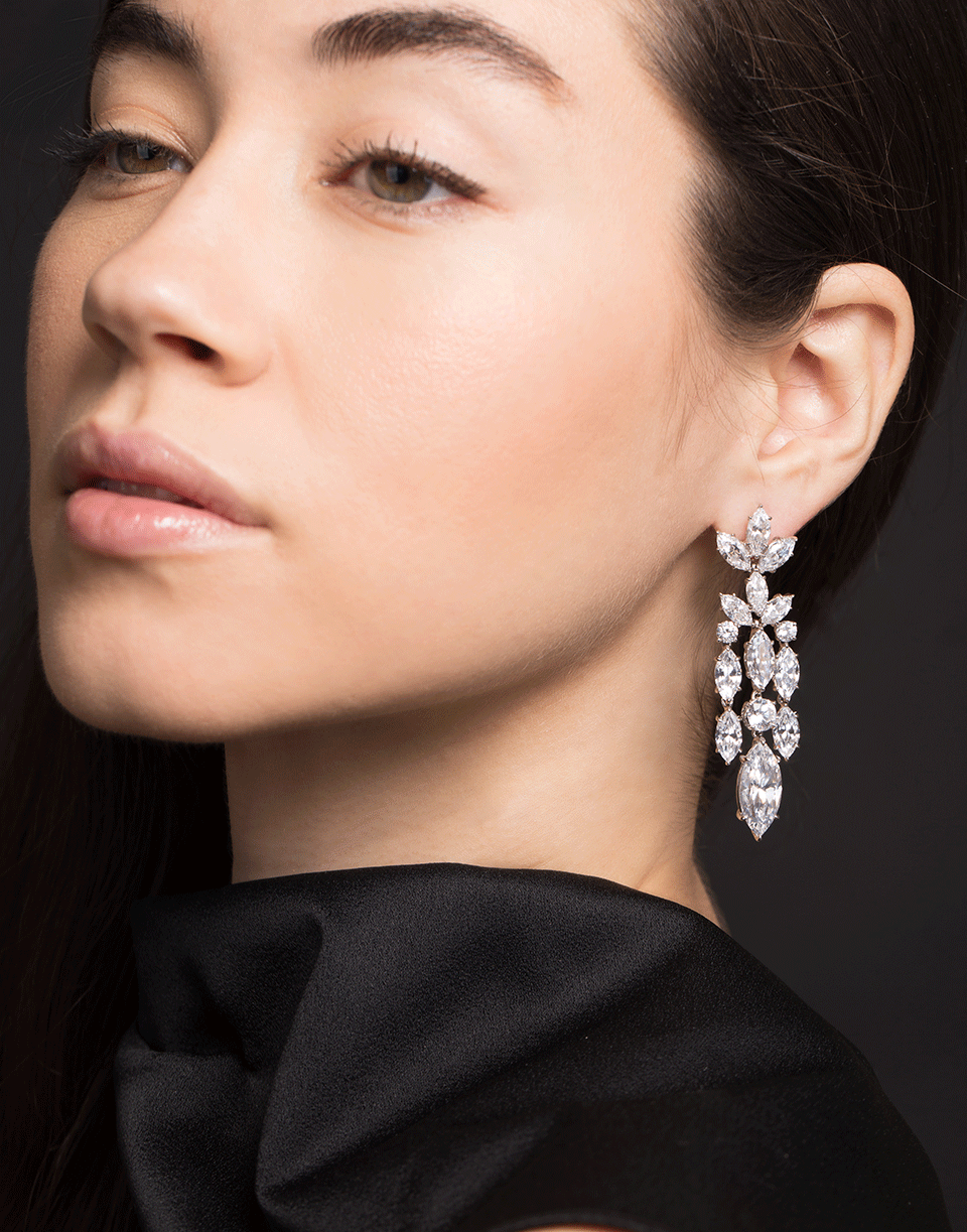 FANTASIA by DESERIO-Cubic Zirconia Drop Earrings-WHTGLD