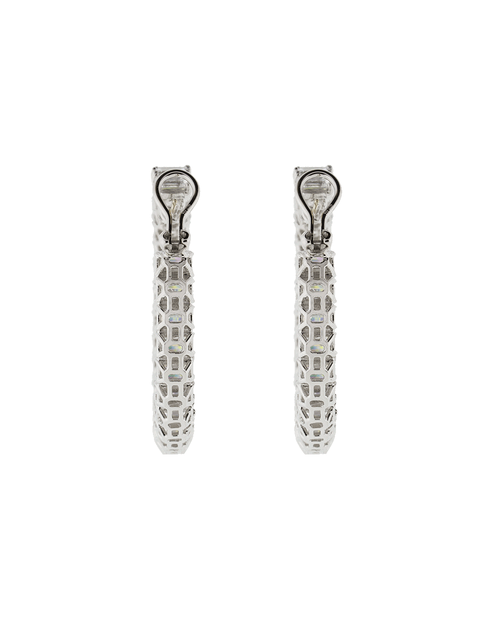 FANTASIA by DESERIO-Large Asscher Cut Hoop Earrings-WV