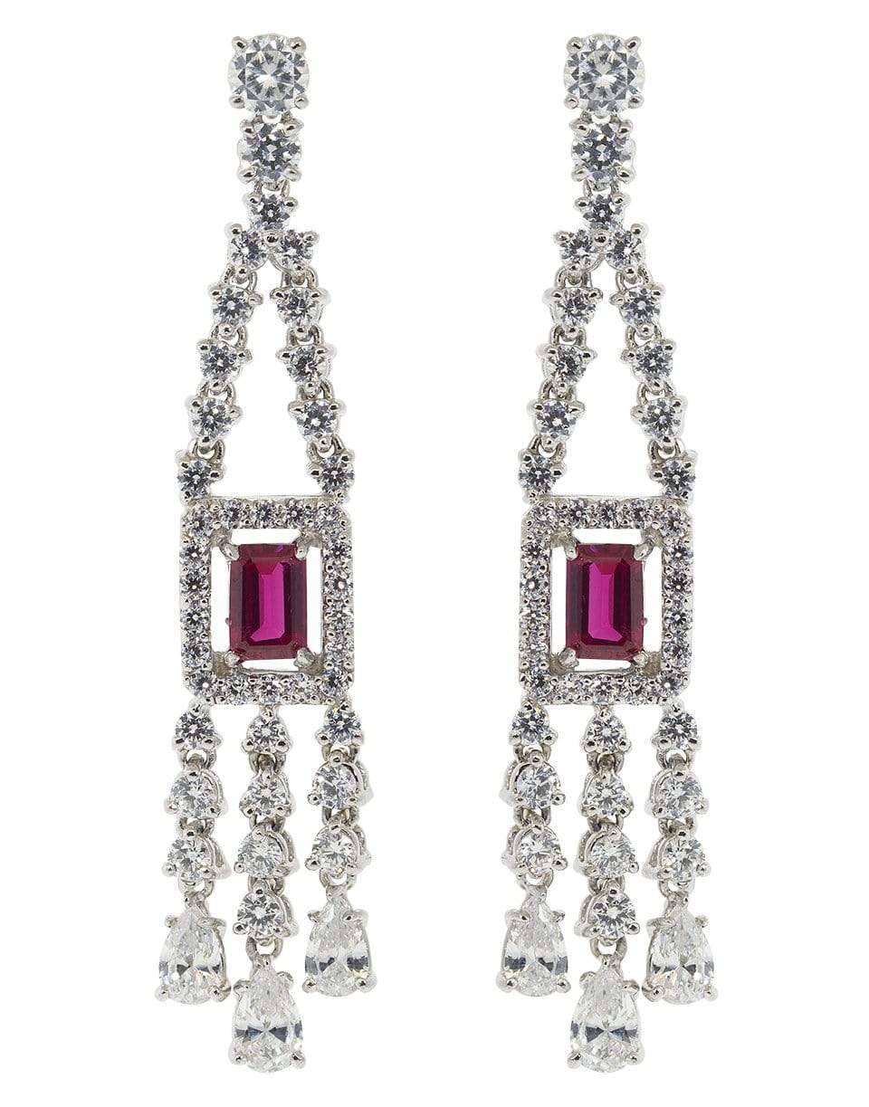 FANTASIA by DESERIO-Emerald Cut Drop Earrings-WVRUB/CZ