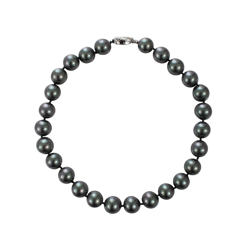 FANTASIA by DESERIO-Pearl Necklace-GREY