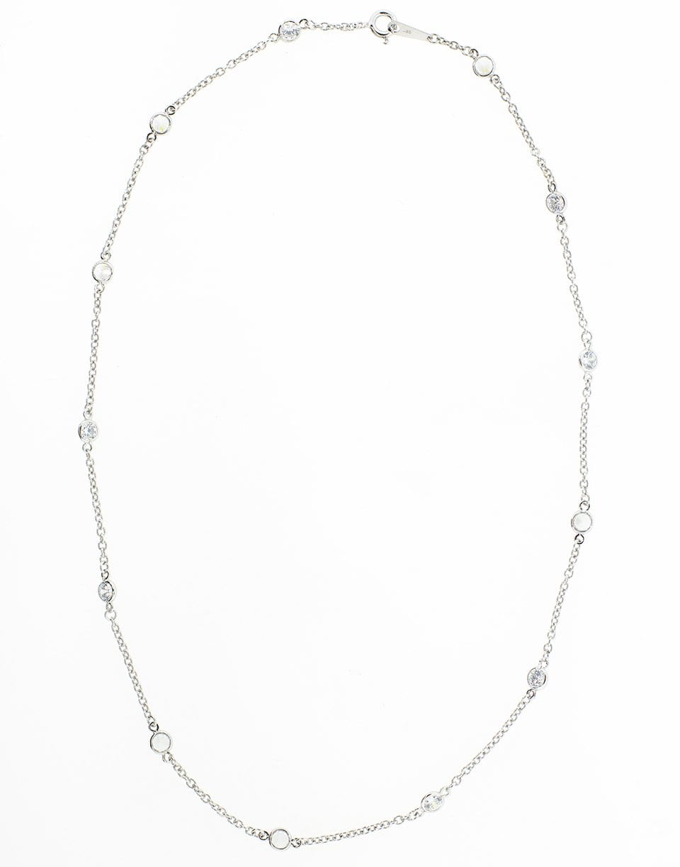 FANTASIA by DESERIO-Cubic Zirconia by the Yard Necklace 16IN-WG