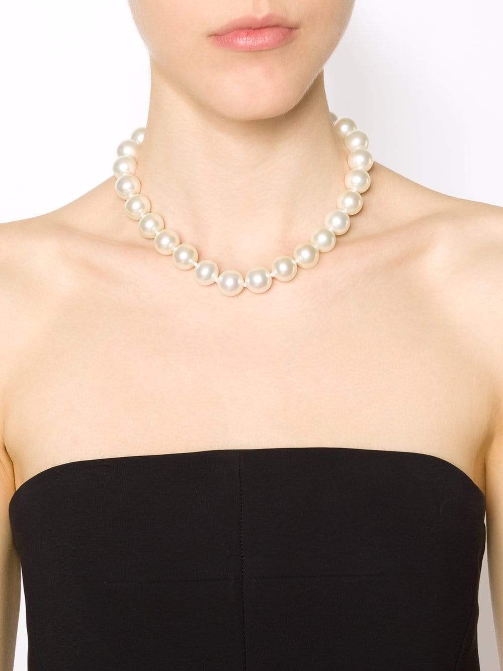 FANTASIA by DESERIO-White Pearl Necklace-WHITE