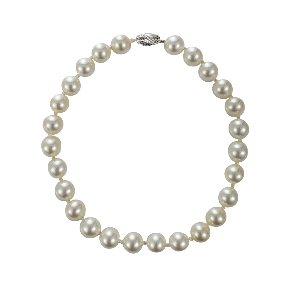 FANTASIA by DESERIO-White Pearl Necklace-WHITE