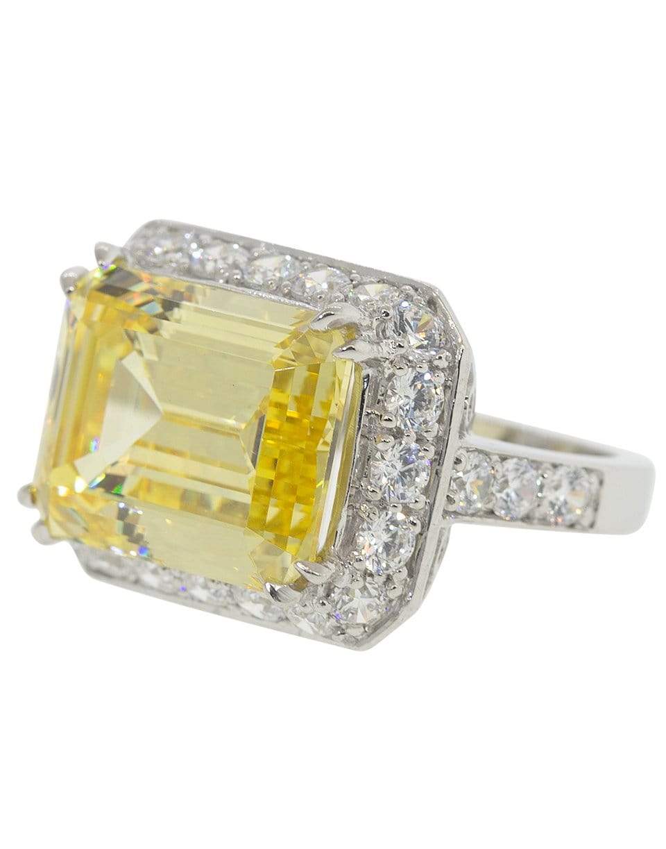 FANTASIA by DESERIO-Pave Asscher Cut Ring-W14KCANC