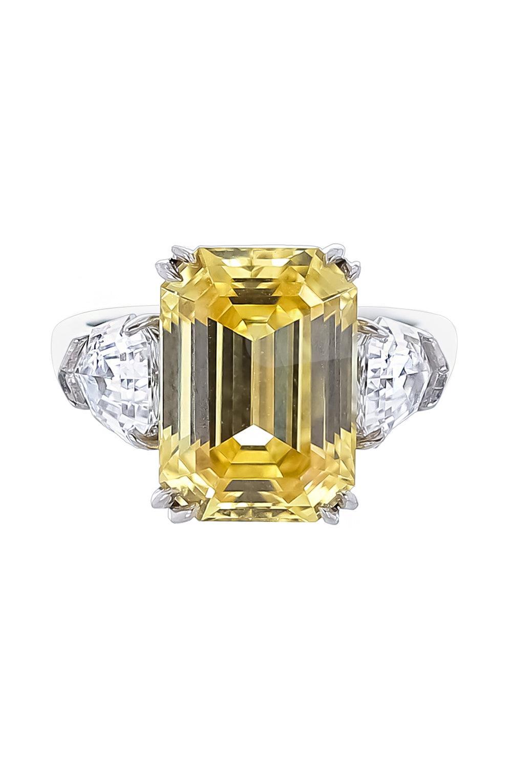 Canary Sheild Ring-WHITE-6.75-JEWELRYBOUTIQUERING-FANTASIA by DESERIO