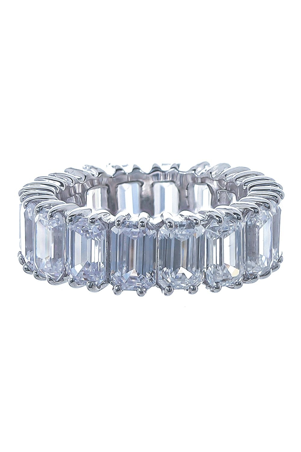 FANTASIA by DESERIO-Asscher Cut Eternity Band-WHITE GOLD