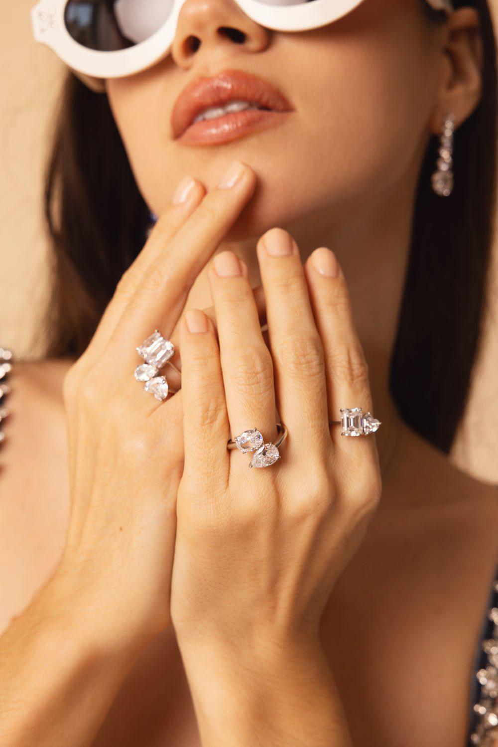 FANTASIA by DESERIO-Moi et Toi Ring-WHITE GOLD