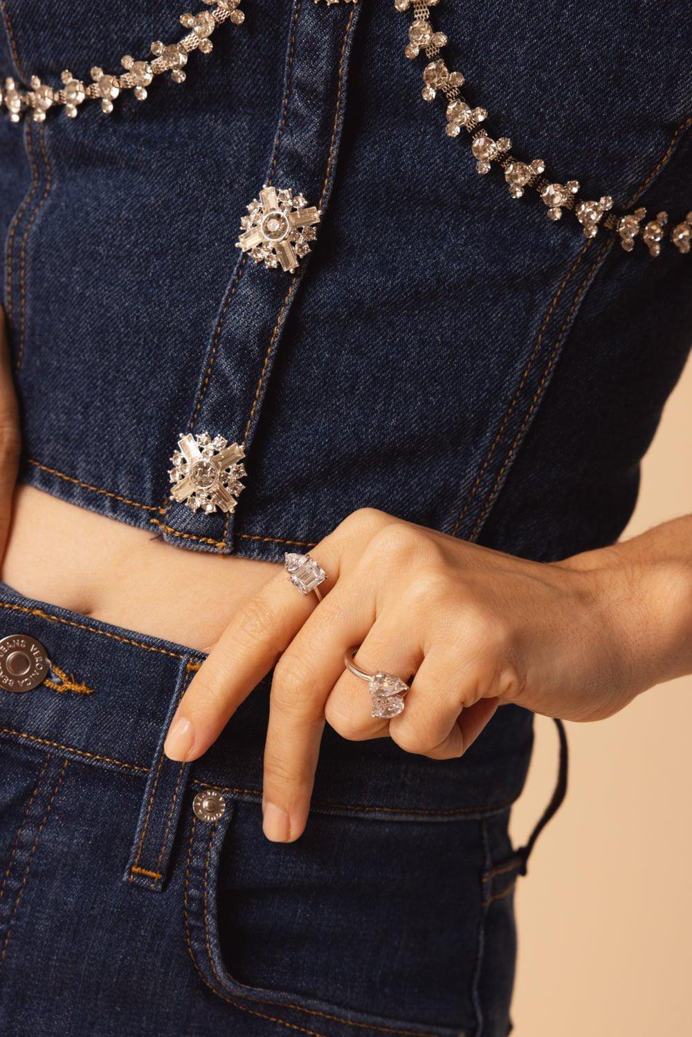 FANTASIA by DESERIO-Moi et Toi Ring-WHITE GOLD