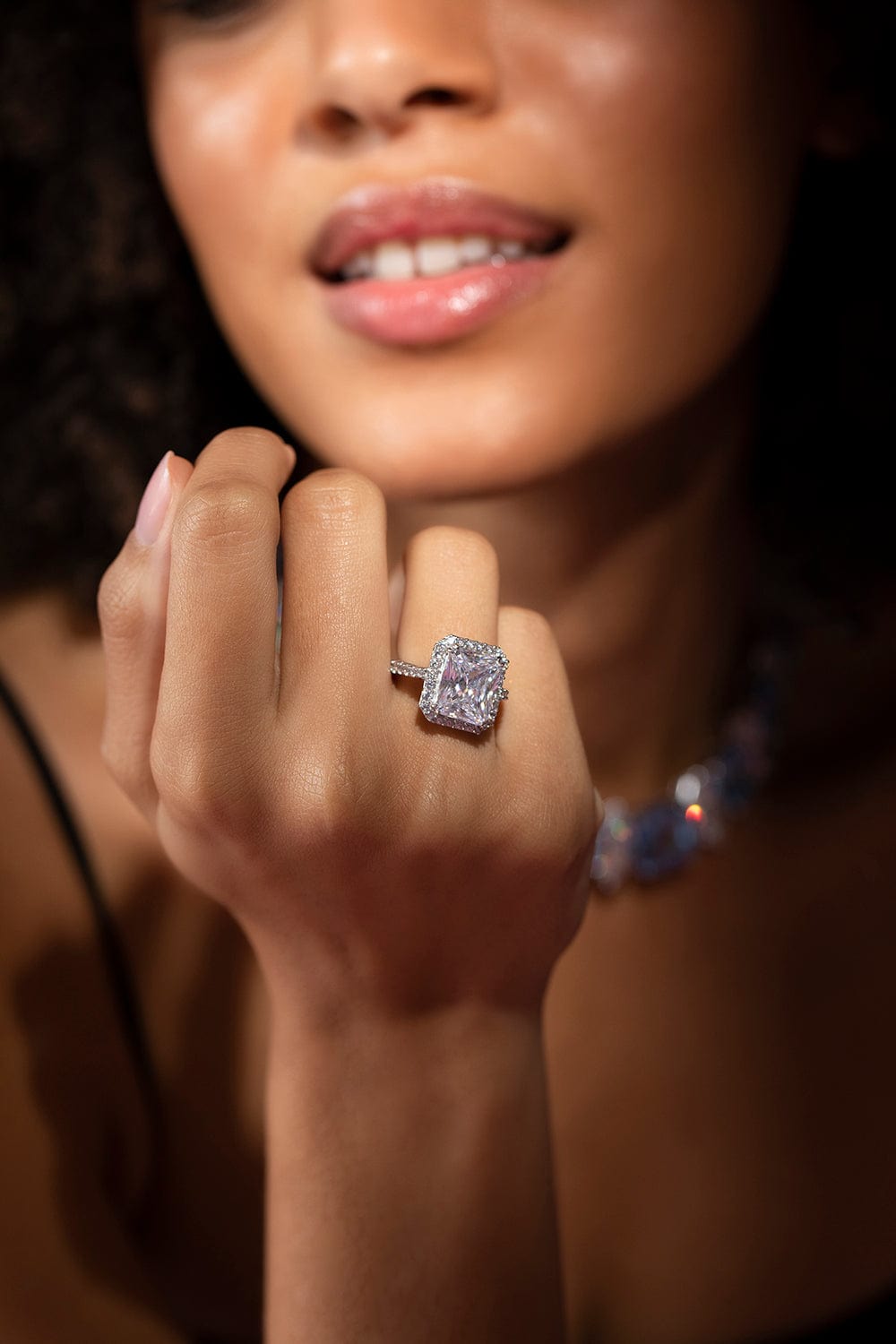 FANTASIA by DESERIO-Radiant Cut Pave Ring-