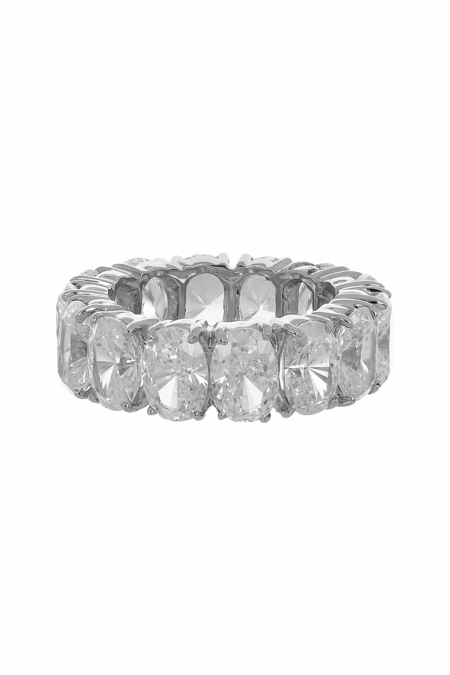 FANTASIA by DESERIO-Oval Cut Eternity Band-WHITE GOLD