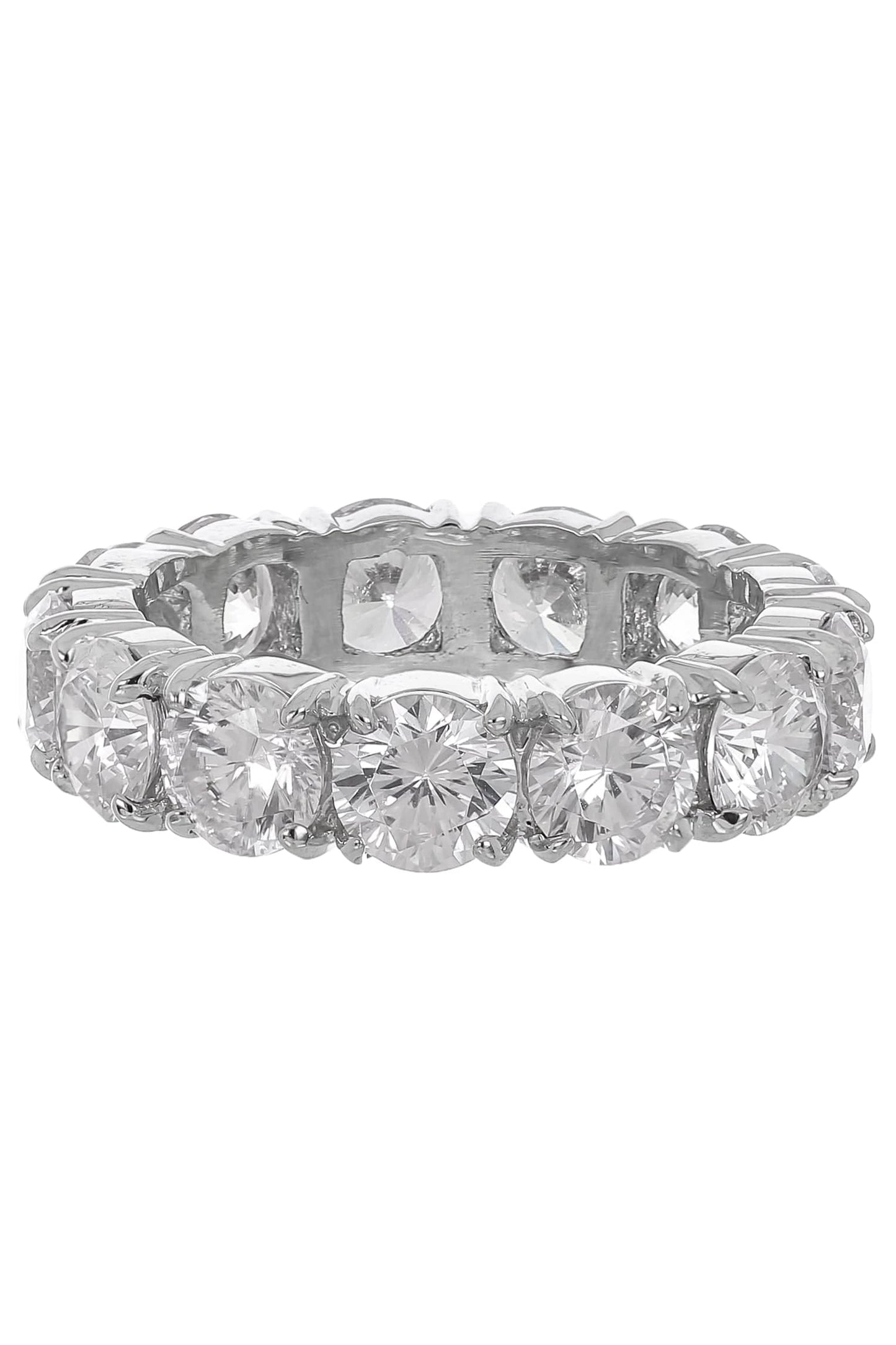 FANTASIA by DESERIO-Round Cut Eternity Band-WHITE GOLD