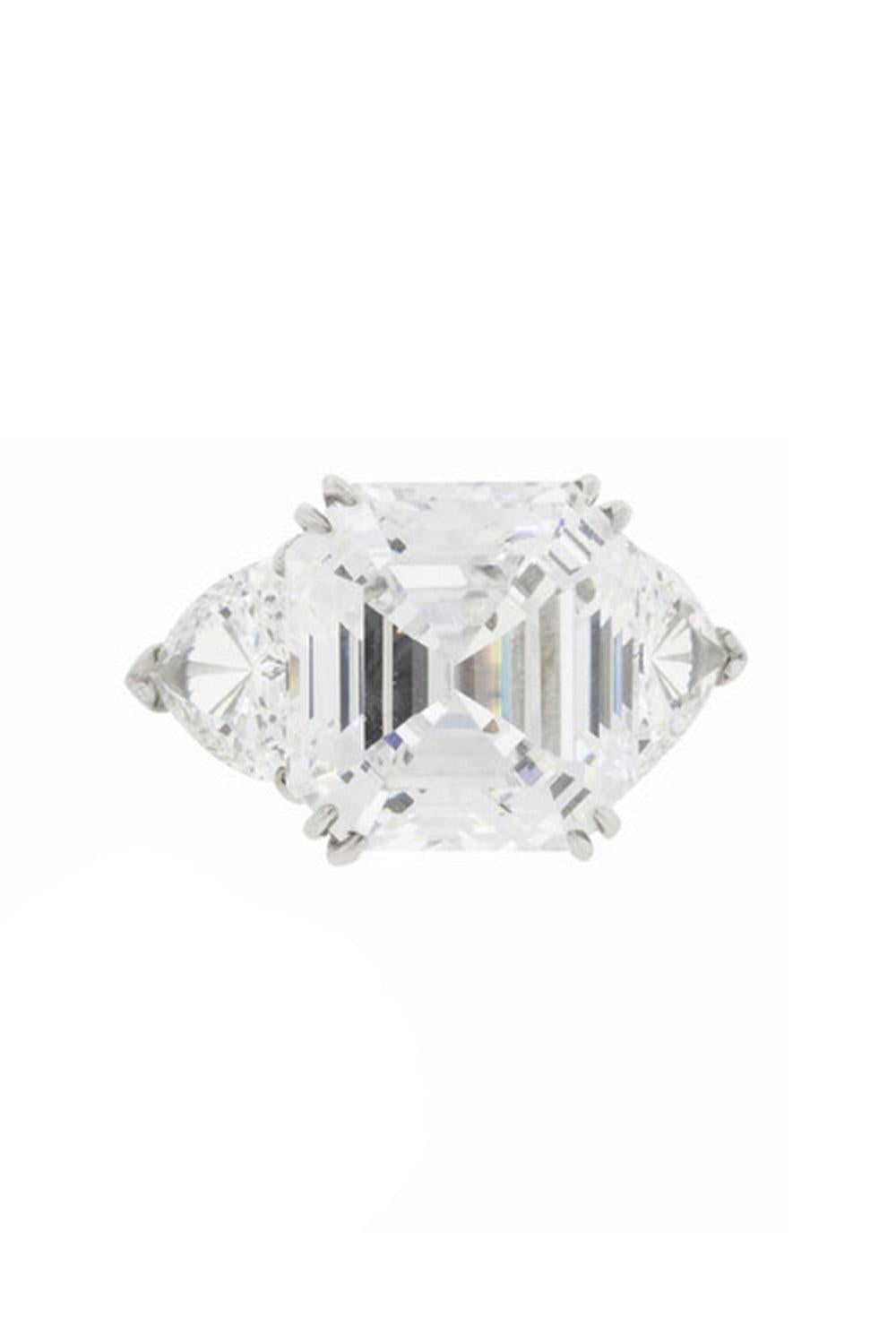 FANTASIA by DESERIO-Asscher Cz Cut Ring-WHITE GOLD