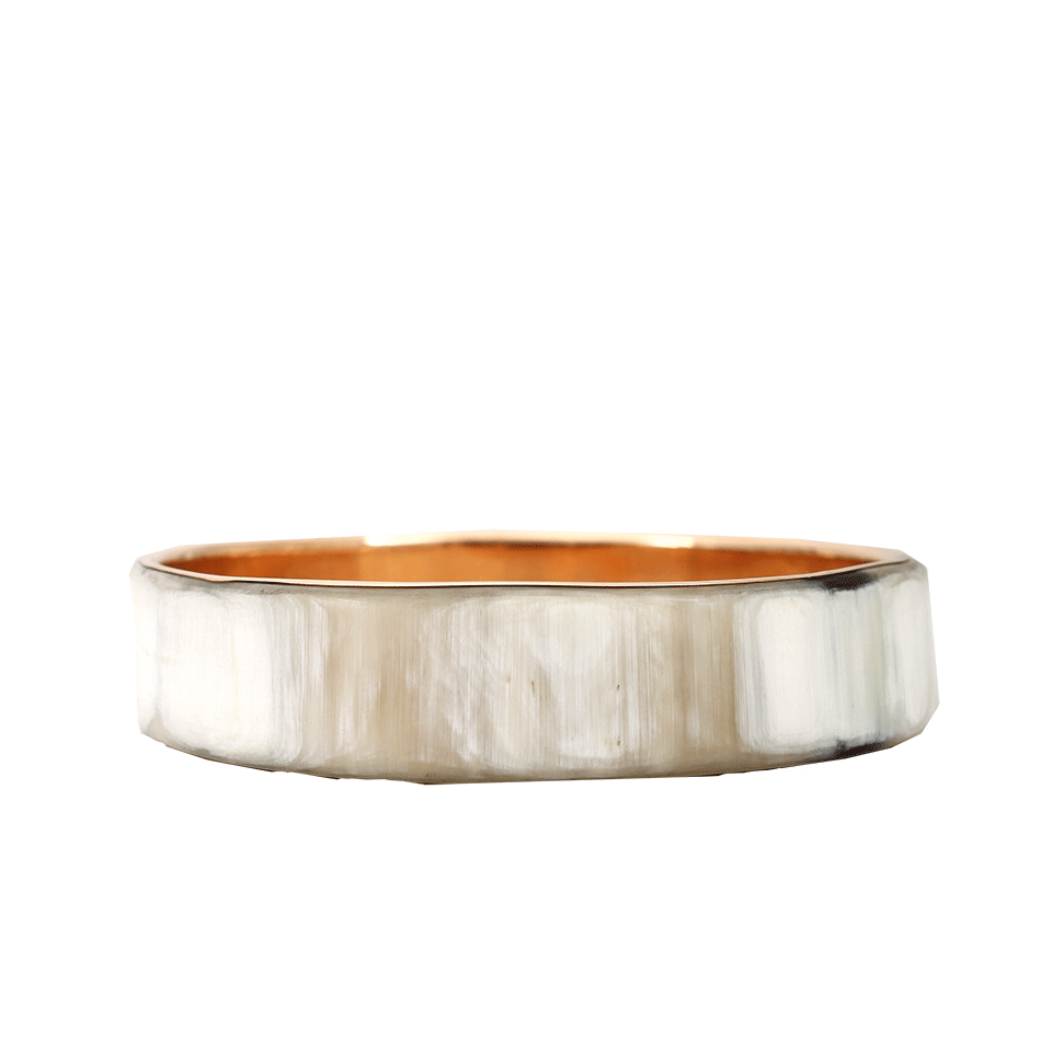 FEDERICA RETTORE-Blonde Zebu Horn Bangle-ROSE GOLD