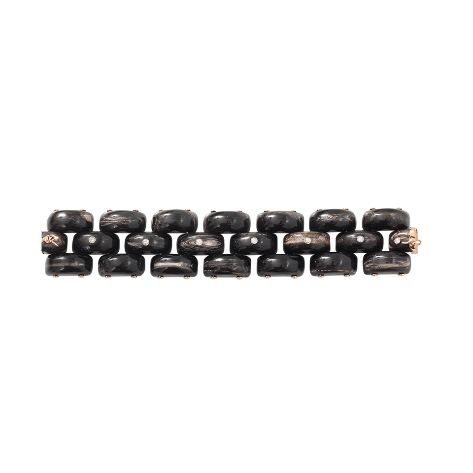 FEDERICA RETTORE-Alba Panthere Zebu Horn Bracelet-ROSE GOLD