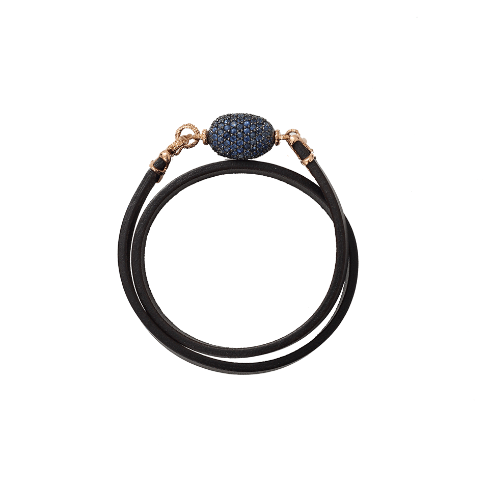 FEDERICA RETTORE-Blue Sapphire Wrap Bracelet-ROSE GOLD
