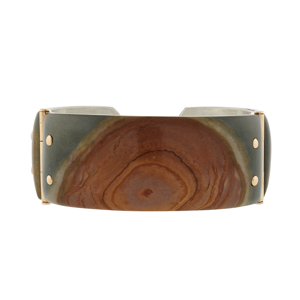 FEDERICA RETTORE-Gea Light Blue And Orange Jasper Bracelet-ROSE GOLD