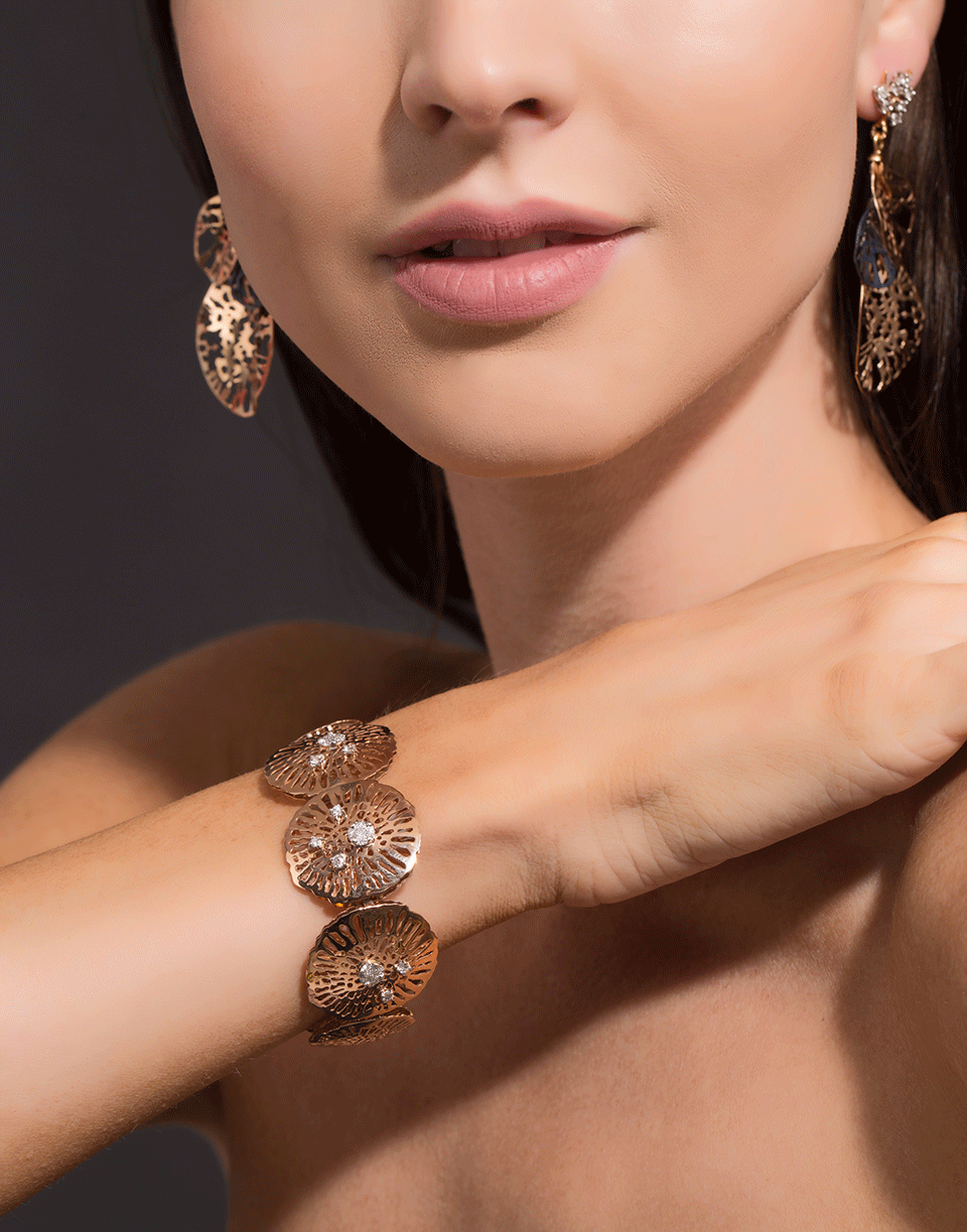 FEDERICA RETTORE-Gorgonia Diamond Bracelet-ROSE GOLD
