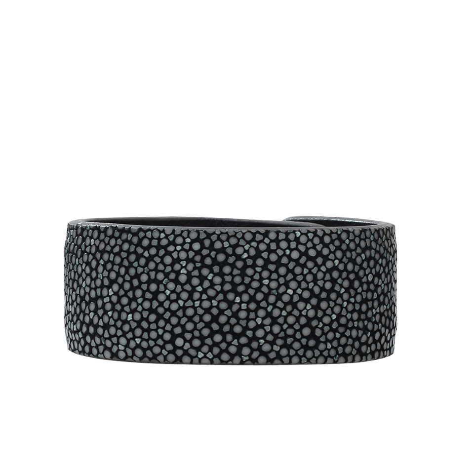 FEDERICA RETTORE-Grey Stingray And Leather Bracelet-ROSE GOLD
