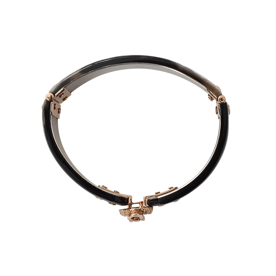 FEDERICA RETTORE-Melange Black Zebu Horn Cuff-ROSE GOLD