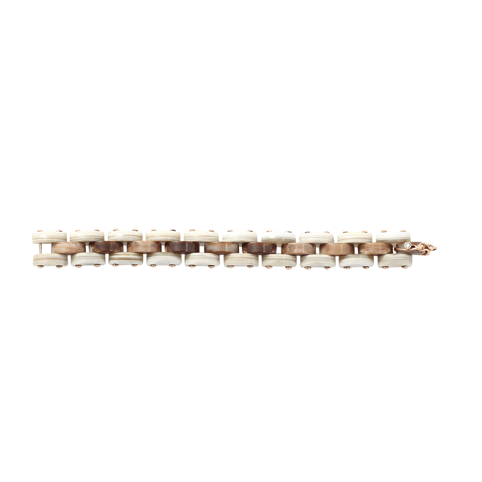 FEDERICA RETTORE-Nodo D'Amore Melange Zebu Horn Bracelet-ROSE GOLD