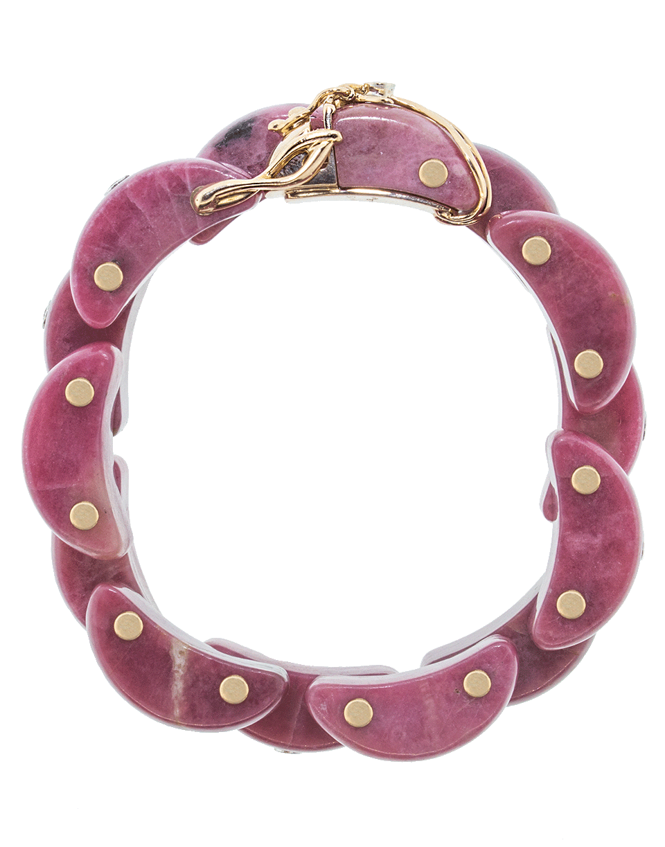FEDERICA RETTORE-Panthere Rhodonite And Diamond Bracelet-ROSE GOLD