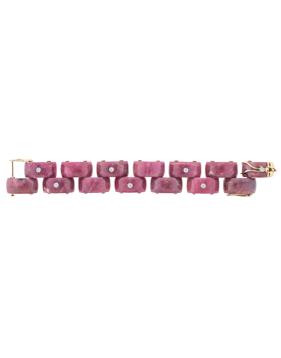 FEDERICA RETTORE-Panthere Rhodonite And Diamond Bracelet-ROSE GOLD