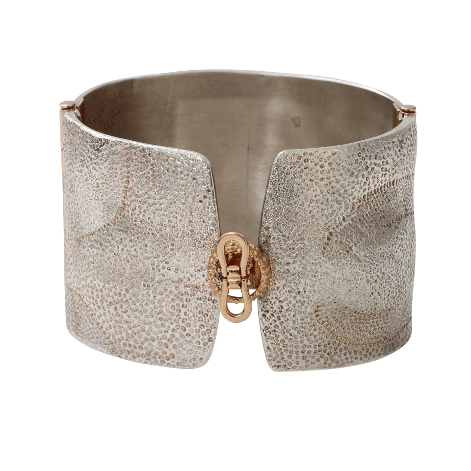FEDERICA RETTORE-Rose Cut Blue Sapphire Cuff-SILVER
