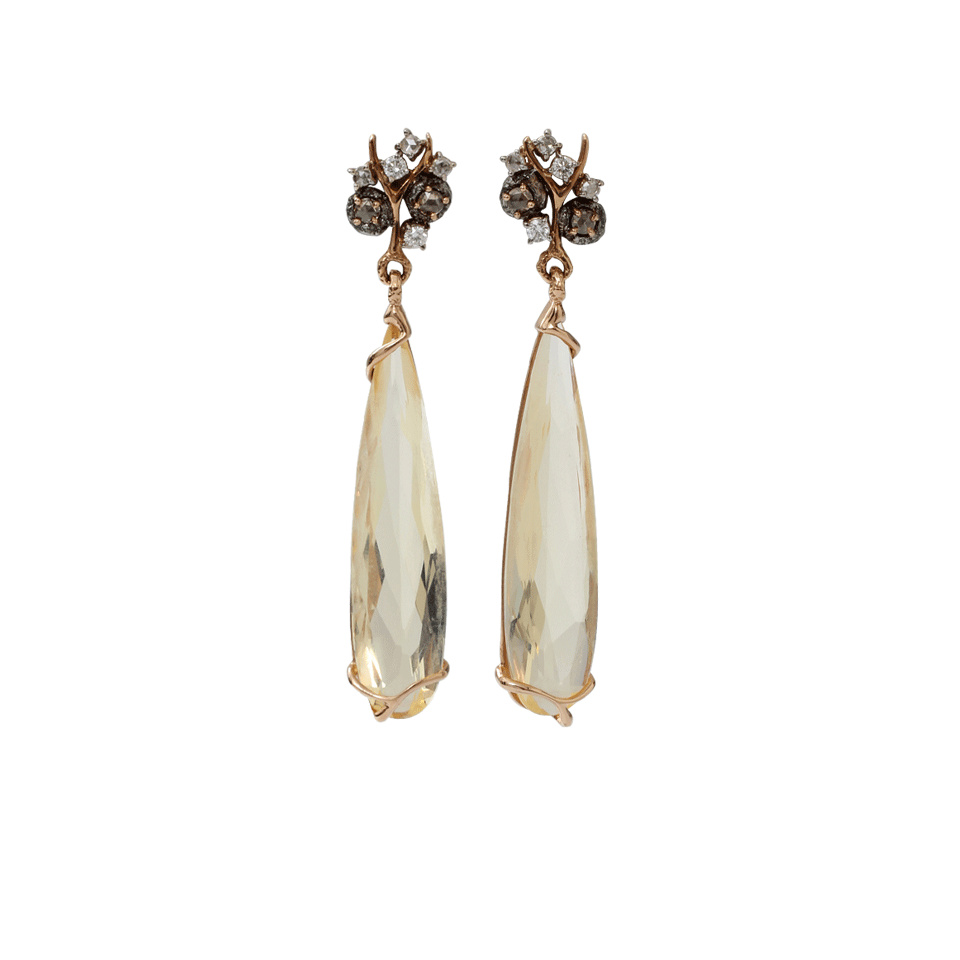 FEDERICA RETTORE-Alba Fire Opal Earrings-ROSE GOLD
