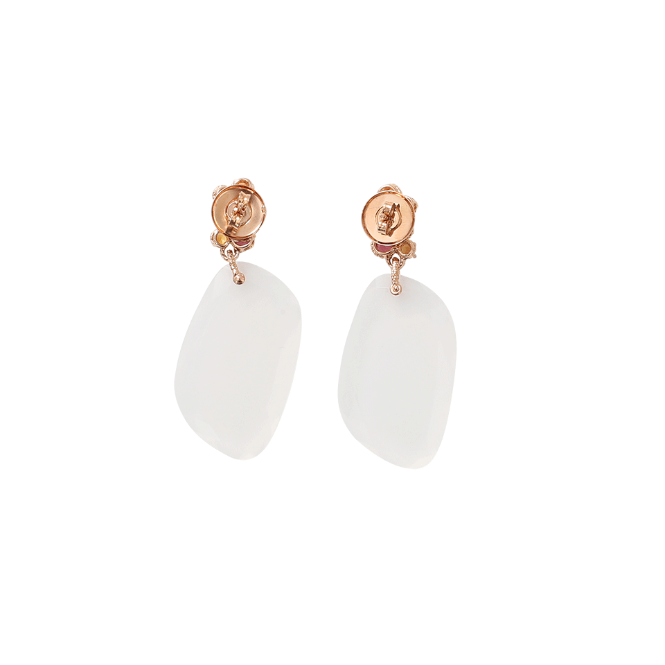 FEDERICA RETTORE-Bocciolo Milk Quartz Earrings-ROSE GOLD