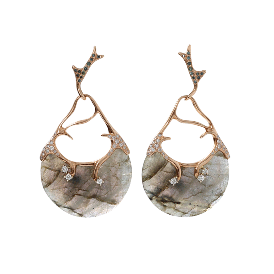 FEDERICA RETTORE-Gea Labradorite Earrings-ROSE GOLD